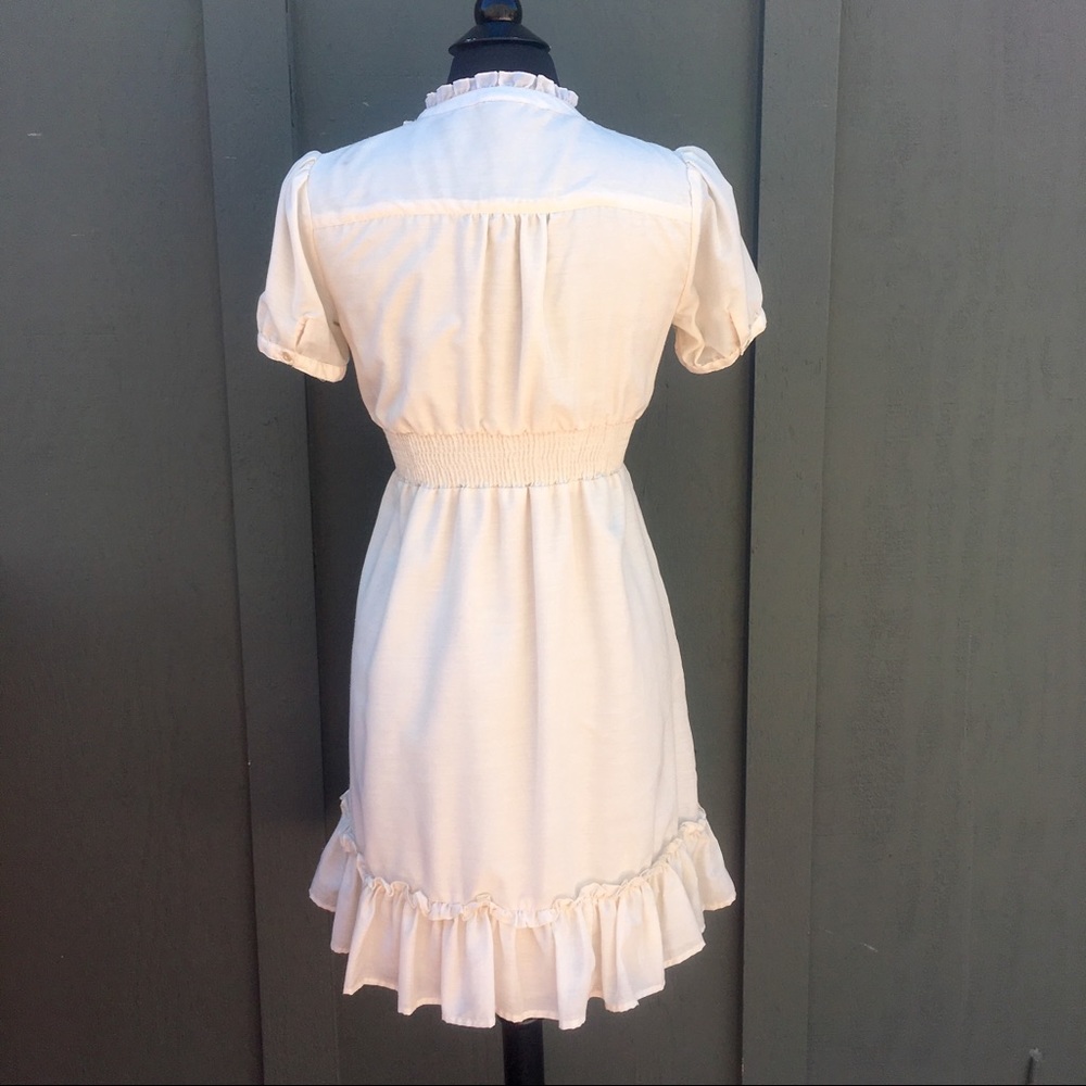 Cream Cotton Ruffled Sundress - Picture 6 of 7